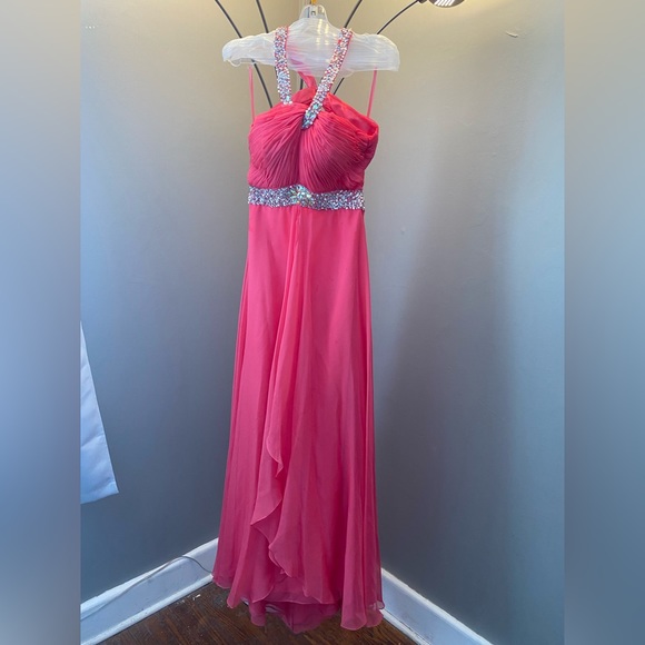 Pink long prom dress - Picture 3 of 9